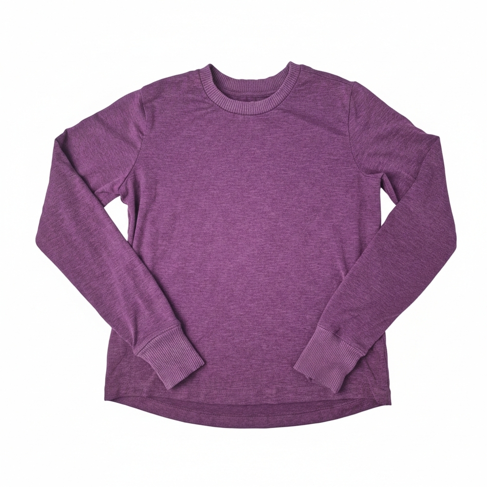 Athleta Girl Cozy Training Long Sleeve Top | Heather Plum | Size M (8-10)